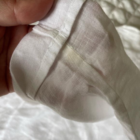 Eileen Fisher White Irish Linen Top - Picture 6 of 7